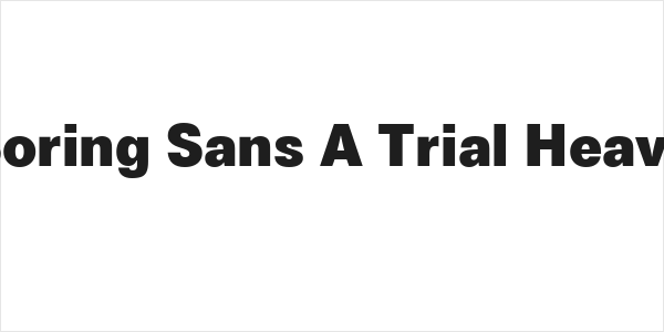 Boring Sans A Trial Heavy Logo