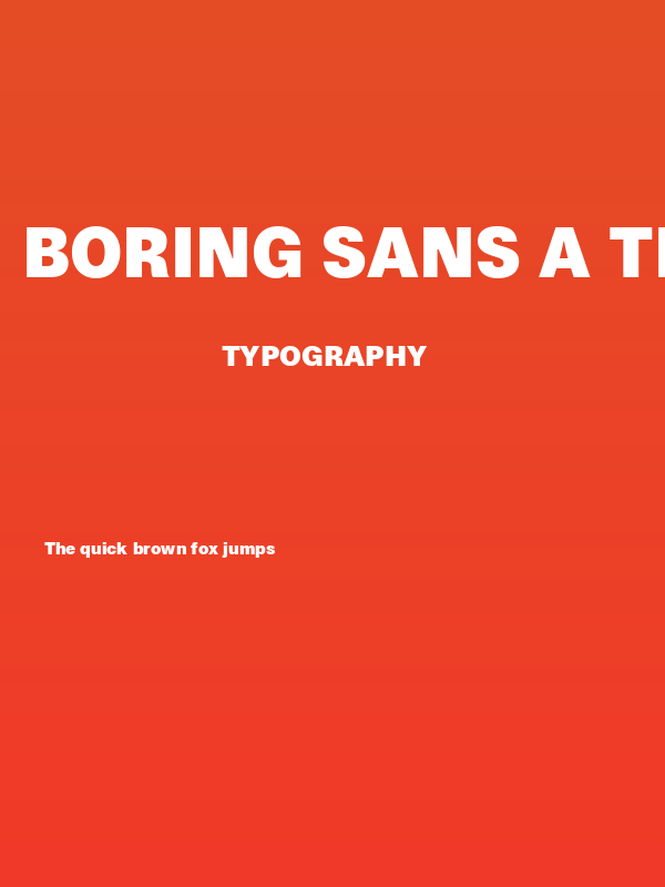 Boring Sans A Trial Heavy Poster