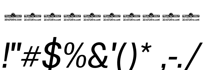 Boring Sans A Trial Italic Font OTHER CHARS