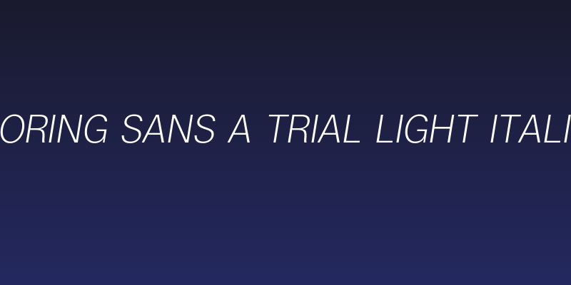 Boring Sans A Trial Light Italic Social Header