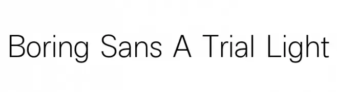 Boring Sans A Trial Light  Frei Schriftart Herunterladen
