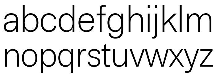 Boring Sans A Trial Light Font LOWERCASE