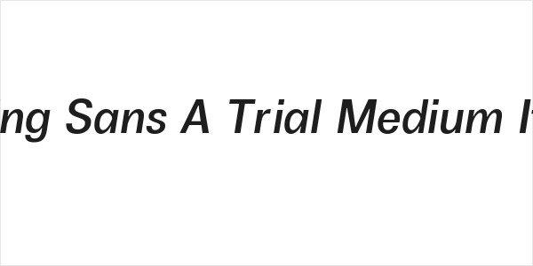 Boring Sans A Trial Medium Italic Logo