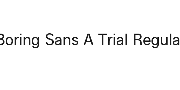 Boring Sans A Trial Regular Logo