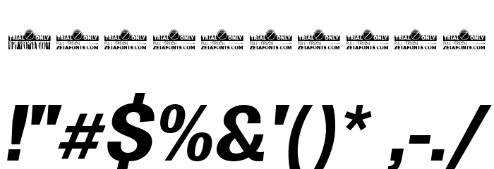 Boring Sans B Trial Bold Italic Font OTHER CHARS