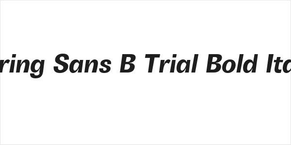 Boring Sans B Trial Bold Italic Logo