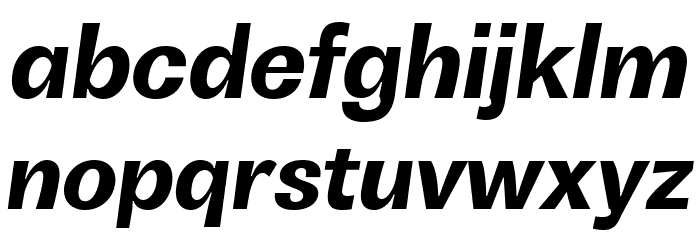 Boring Sans B Trial Bold Italic Font LOWERCASE