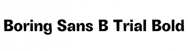 Boring Sans B Trial Bold  les polices de caractères gratuit tlcharger