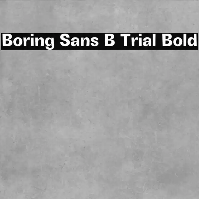 Boring Sans B Trial Bold Font examples