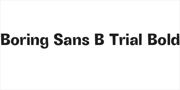 Boring Sans B Trial Bold Logo