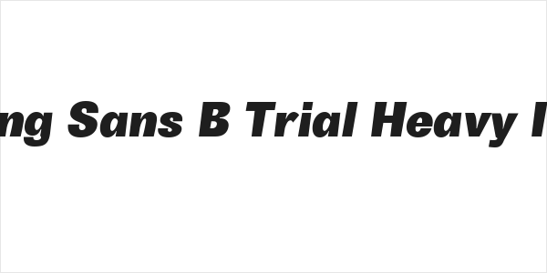 Boring Sans B Trial Heavy Italic Logo