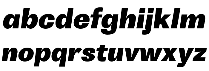 Boring Sans B Trial Heavy Italic Font LOWERCASE