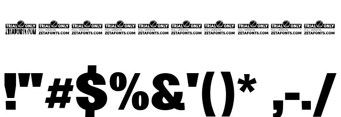 Boring Sans B Trial Heavy Font OTHER CHARS
