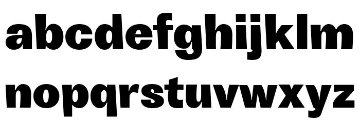 Boring Sans B Trial Heavy Font LOWERCASE