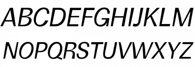 Boring Sans B Trial Italic Schriftart Groß
