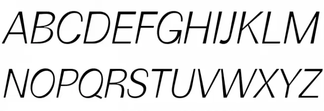 Boring Sans B Trial Light Italic Schriftart Groß