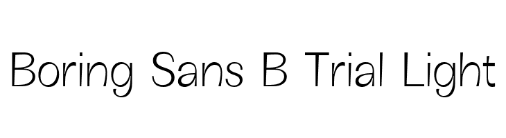 Boring Sans B Trial Light  font caratteri gratis