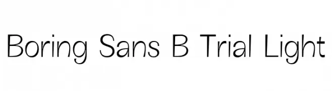 Boring Sans B Trial Light  Frei Schriftart Herunterladen