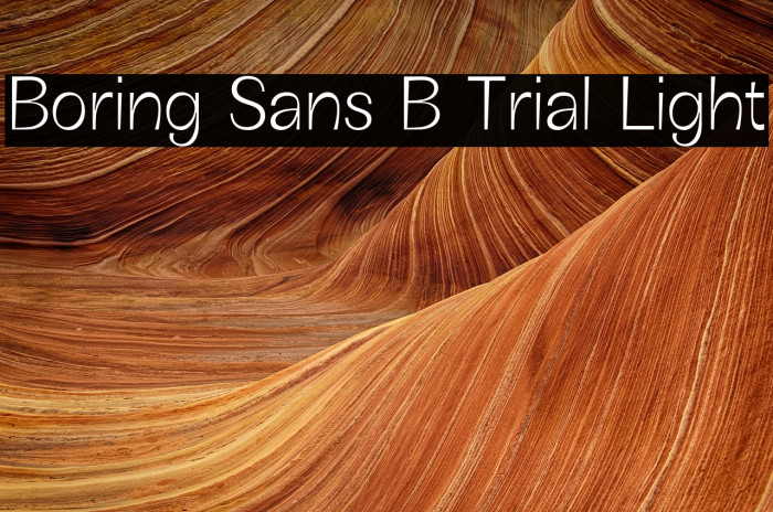 Boring Sans B Trial Light Example 3