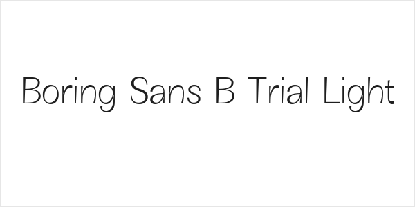 Boring Sans B Trial Light Logo