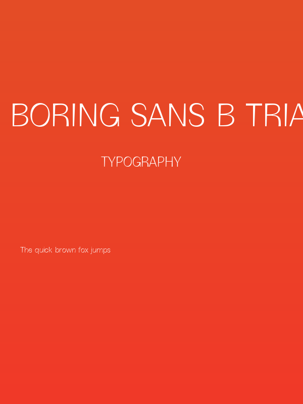 Boring Sans B Trial Light Poster