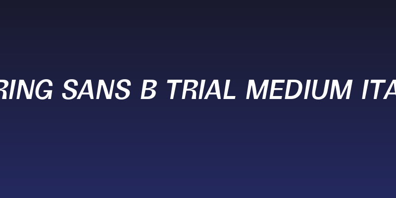 Boring Sans B Trial Medium Italic Social Header
