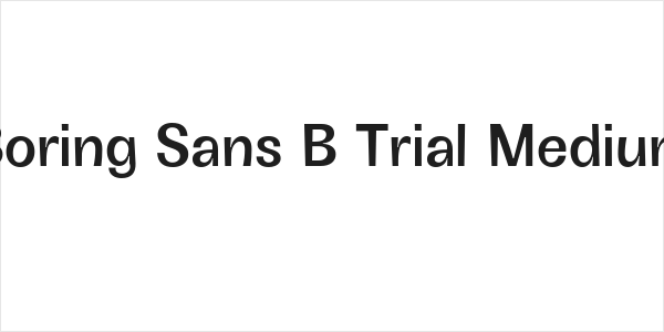 Boring Sans B Trial Medium Logo