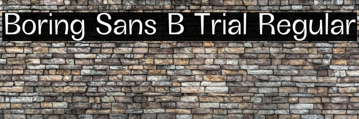 Boring Sans B Trial Regular Example 1