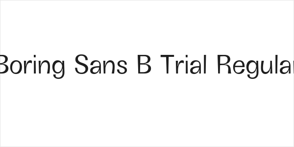 Boring Sans B Trial Regular Logo