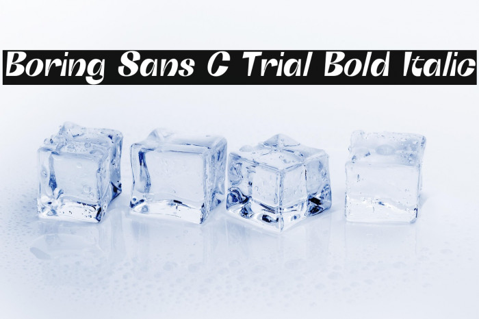 Boring Sans C Trial Bold Italic Example 3