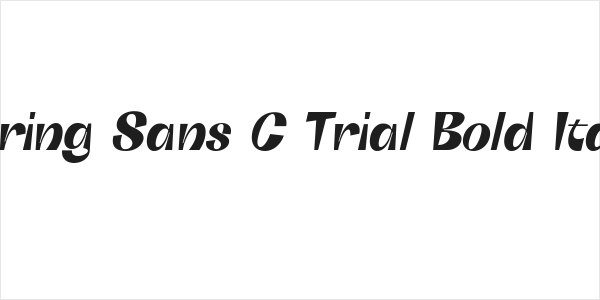 Boring Sans C Trial Bold Italic Logo