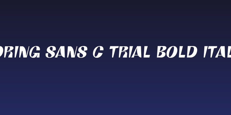Boring Sans C Trial Bold Italic Social Header