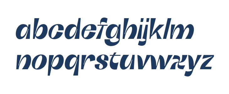 Boring Sans C Trial Bold Italic Lowercase