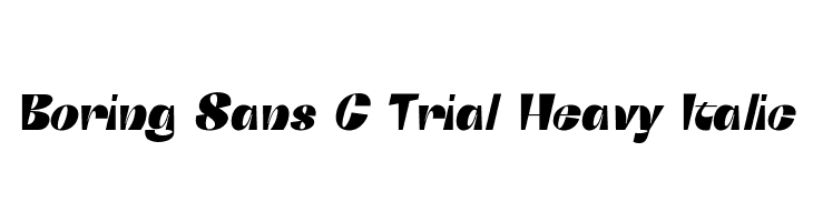 Boring Sans C Trial Heavy Italic  नि: शुल्क फ़ॉन्ट्स डाउनलोड