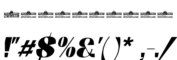 Boring Sans C Trial Heavy Italic Font OTHER CHARS