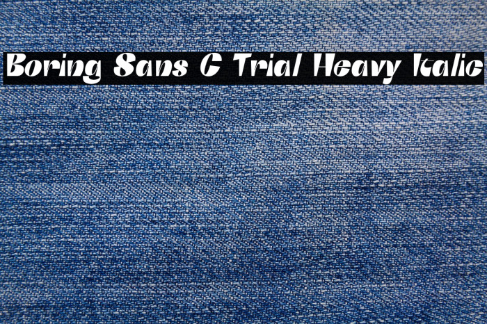 Boring Sans C Trial Heavy Italic Example 1