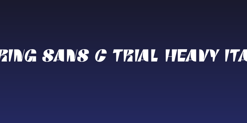 Boring Sans C Trial Heavy Italic Social Header