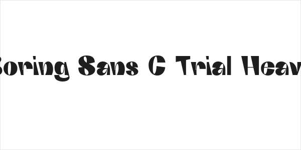 Boring Sans C Trial Heavy Logo