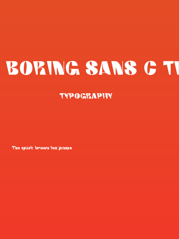 Boring Sans C Trial Heavy Poster