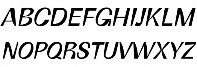 Boring Sans C Trial Italic Schriftart Groß