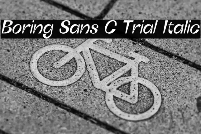 Boring Sans C Trial Italic Font examples