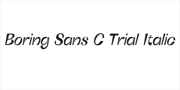 Boring Sans C Trial Italic Logo