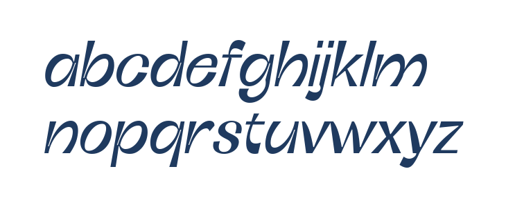 Boring Sans C Trial Italic Lowercase