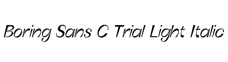 Boring Sans C Trial Light Italic  Fuentes Gratis Descargar