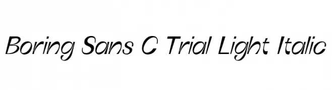 Boring Sans C Trial Light Italic  baixar fontes gratis