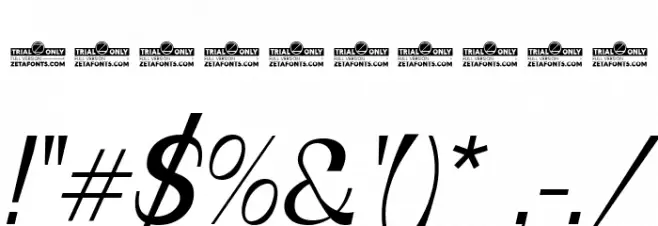 Boring Sans C Trial Light Italic Font OTHER CHARS