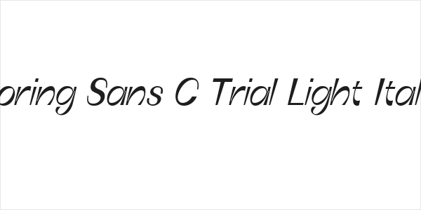 Boring Sans C Trial Light Italic Logo
