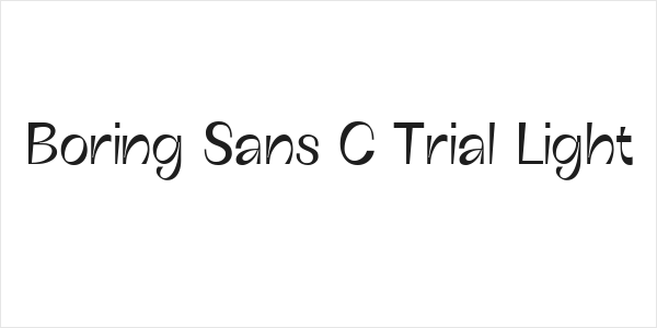 Boring Sans C Trial Light Logo