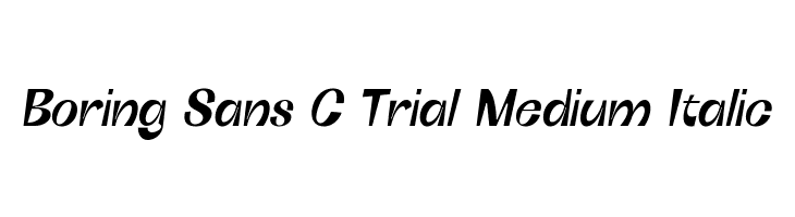 Boring Sans C Trial Medium Italic  les polices de caractères gratuit tlcharger