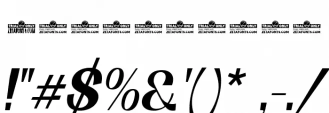 Boring Sans C Trial Medium Italic Font OTHER CHARS